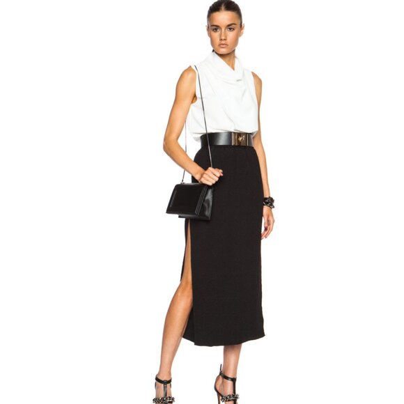 Helmut Lang Tissue Silk Midi Skirt